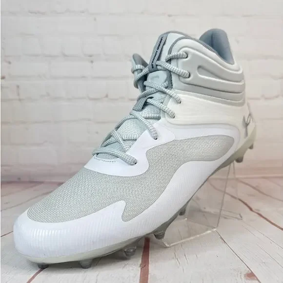 Under Armour Command MC Mid White Lacrosse Cleats Mens Size 13 (3025639-100) - Picture 4 of 10